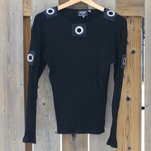SHRINE of Hollywood Long Sleeve Grommet Top Unisex Size Large